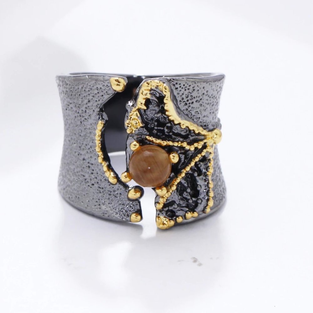 NEW Italian Jewelry Fissure Zircon Ring - Picture 5 of 13